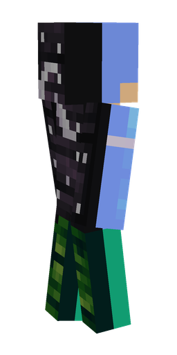 Black skin: body, left side render