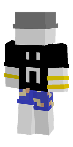 Black skin: body, back render