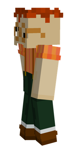 Brown skin: body, left side render