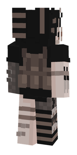 Black skin: body, back render