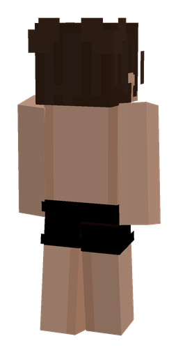 Brown skin: body, back render