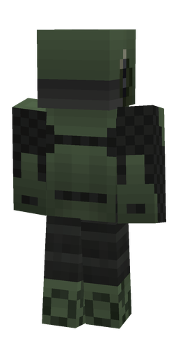 Black skin: body, back render