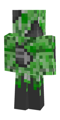 Black skin: body, back render