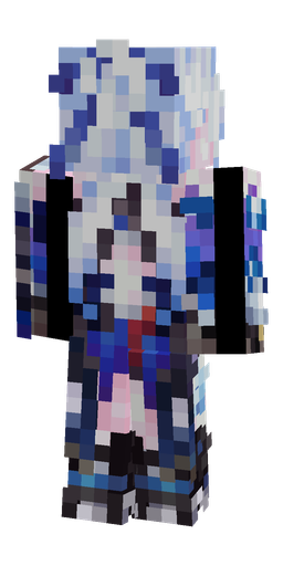 Black skin: body, back render