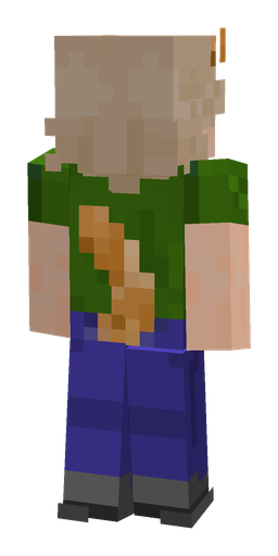 Blue skin: body, back render