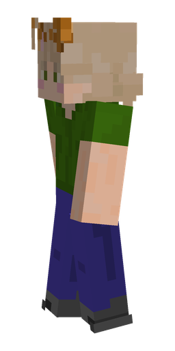 Blue skin: body, left side render