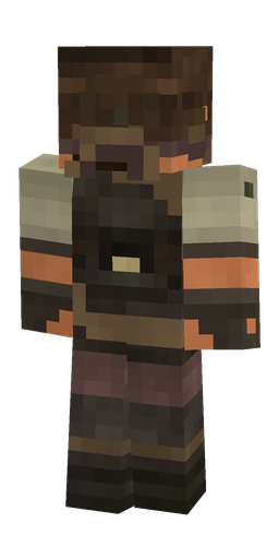 Brown skin: body, back render