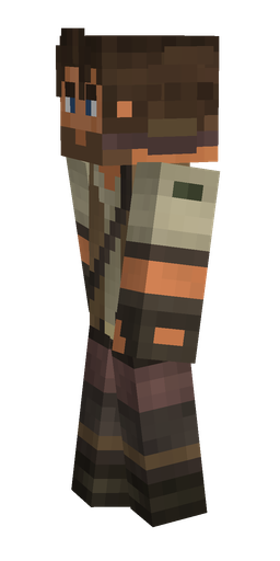 Brown skin: body, left side render