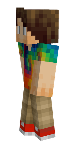 Brown skin: body, left side render