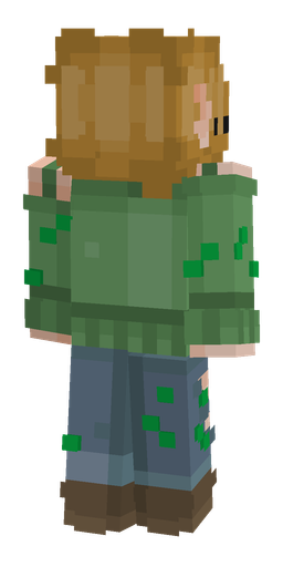 Blue skin: body, back render