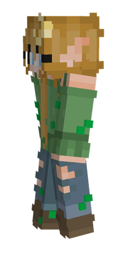 Blue skin: body, left side render