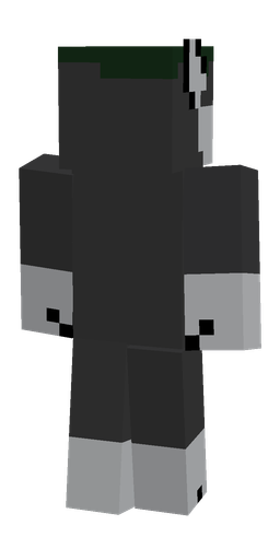 Black skin: body, back render