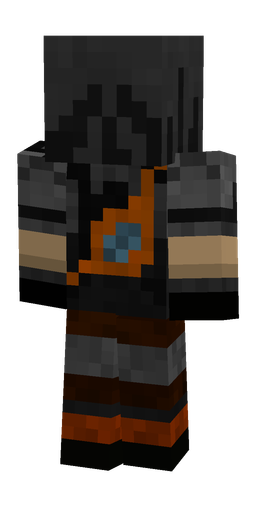 Black skin: body, back render