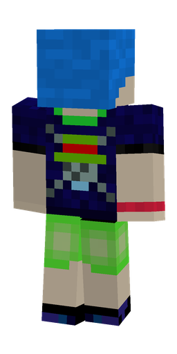 Blue skin: body, back render