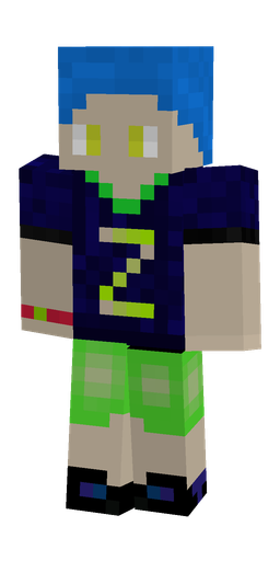 Blue skin: body, front render