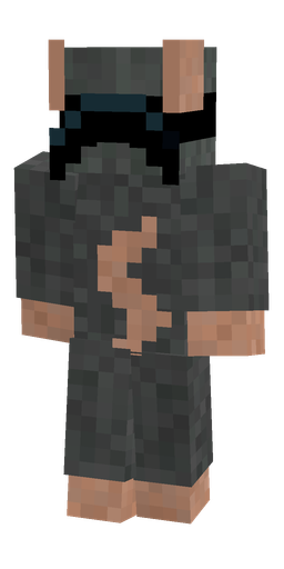 Black skin: body, back render