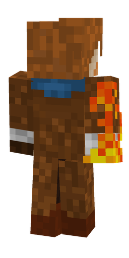Brown skin: body, back render