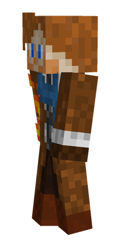 Brown skin: body, left side render