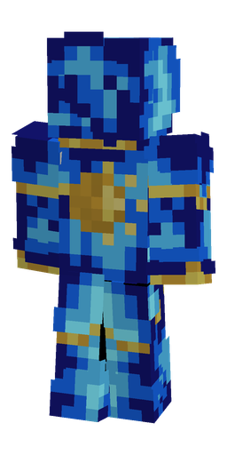 Blue skin: body, back render