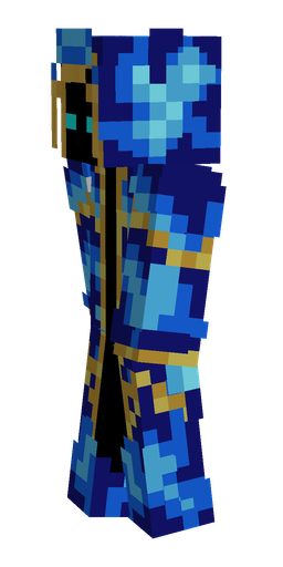 Blue skin: body, left side render