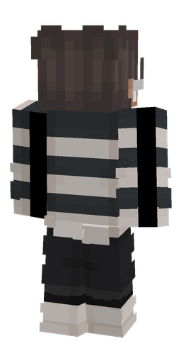 Black skin: body, back render