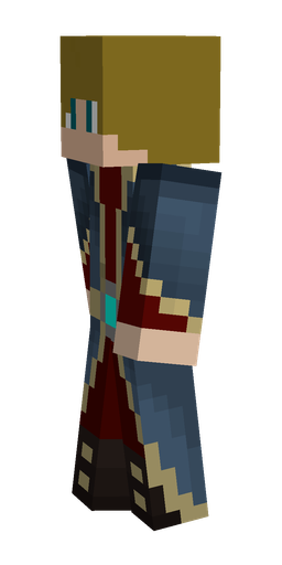 Blue skin: body, left side render