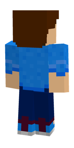 Blue skin: body, back render