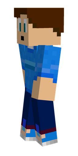 Blue skin: body, left side render