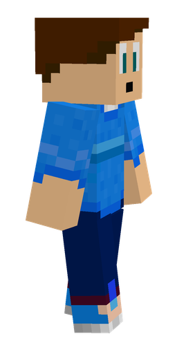 Blue skin: body, right side render