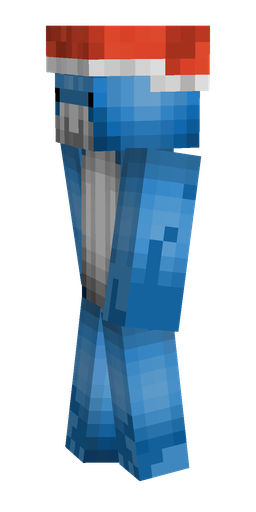 Blue skin: body, left side render