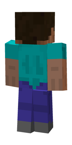 Blue skin: body, back render