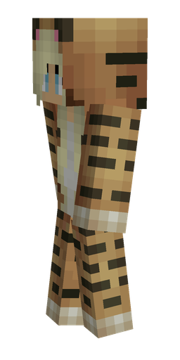 Brown skin: body, left side render