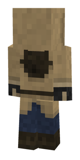Brown skin: body, back render