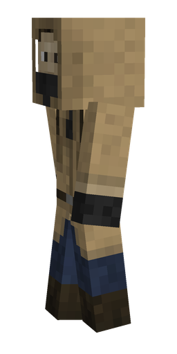 Brown skin: body, left side render