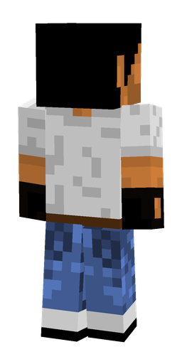 Black skin: body, back render