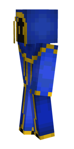Blue skin: body, left side render