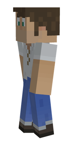 Blue skin: body, left side render
