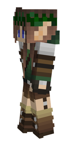 Brown skin: body, left side render