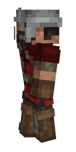 Brown skin: body, left side render