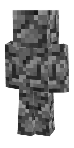 Black skin: body, back render