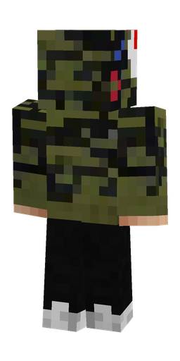 Black skin: body, back render