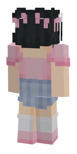 Black skin: body, back render