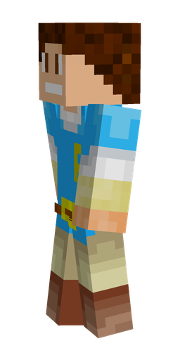 Blue skin: body, left side render