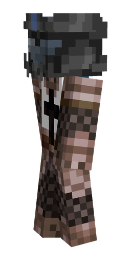 Black skin: body, left side render