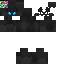 Black skin: raw texture render