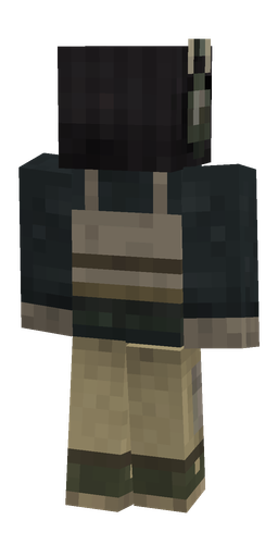 Black skin: body, back render