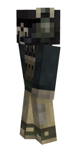 Black skin: body, left side render