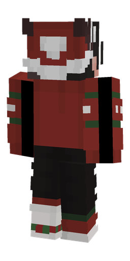 Black skin: body, back render