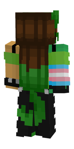 Black skin: body, back render