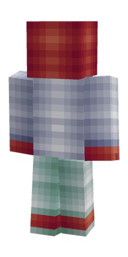 Blue skin: body, back render